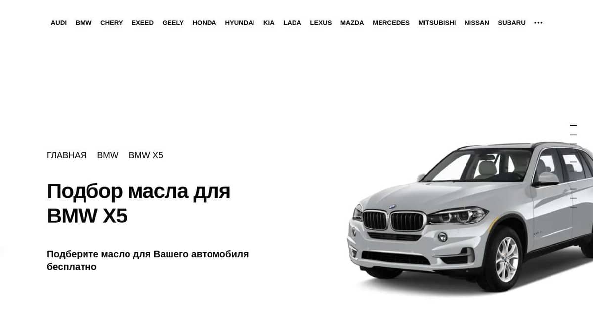 Масло для BMW X5